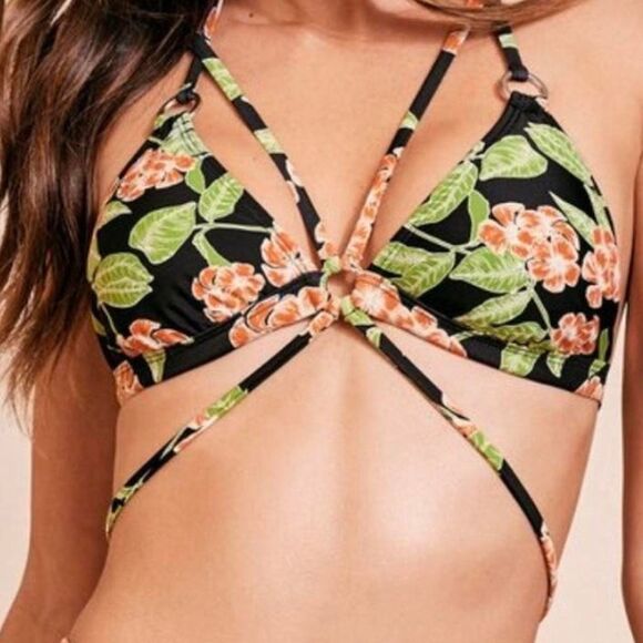 NWT Adore Me Tropical Bikini Top XS - Picture 4 of 4